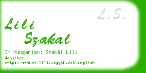 lili szakal business card