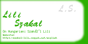 lili szakal business card